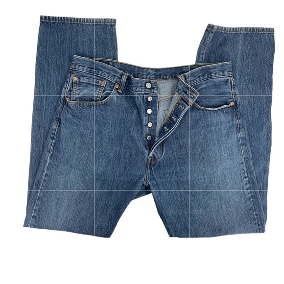 Levi’s 501 Straight Leg Button Fly Men's Denim Jeans Size 38/34 - Picture 1 of 15